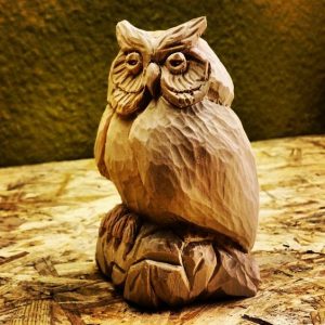 wood carved owl
