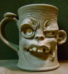 zombie mug out of wood