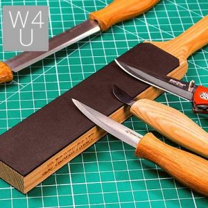 Hutsuls Leather Strop Block with Compound - Knife Strop Kit, Easy to Use Quality Non-Slip Leather Stropping Block & Leather Honing Strop Guide