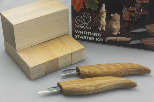 knife kit with wood